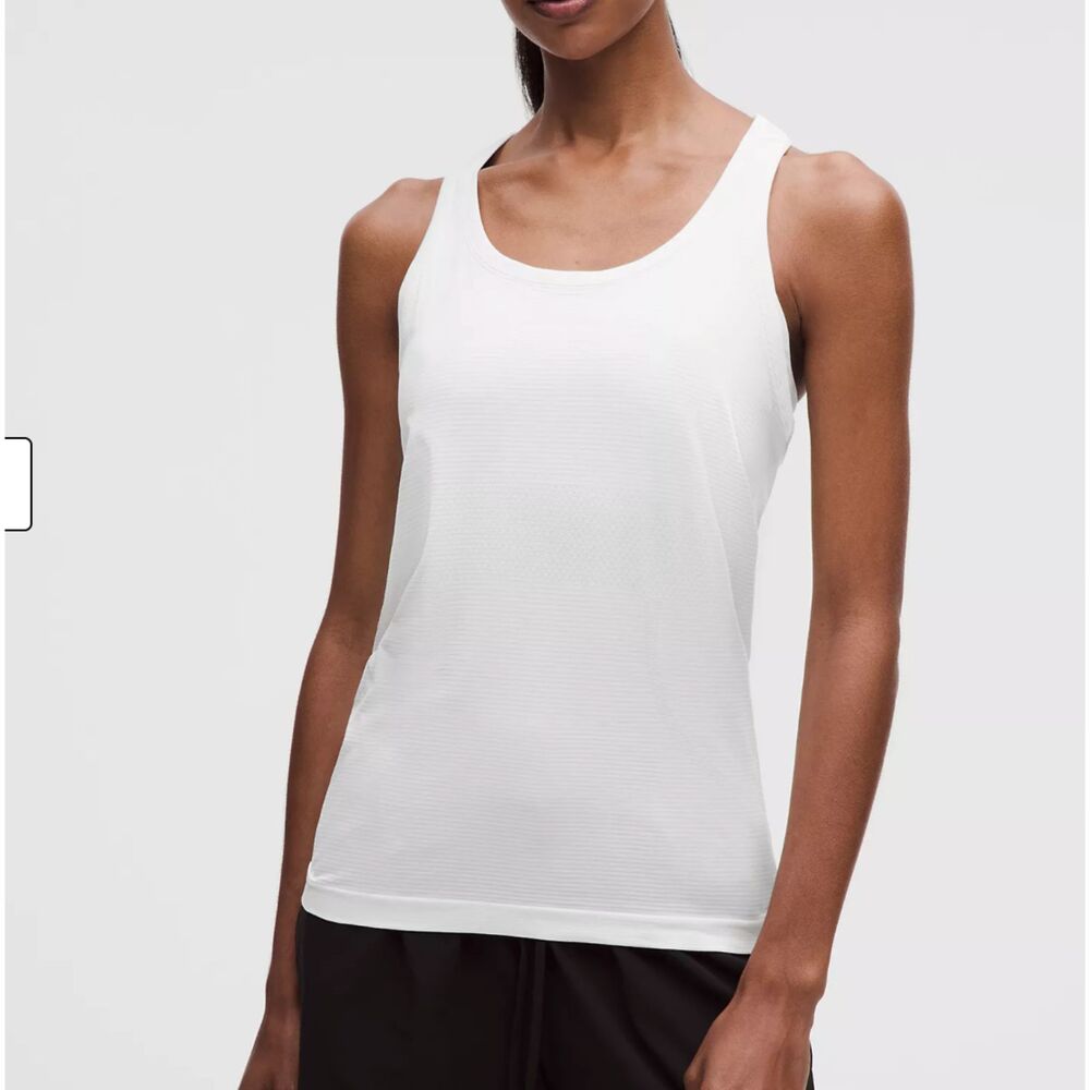 Lululemon Swiftly Tech Racerback Tank Top 2.0 Hip Length White Size 4 Running